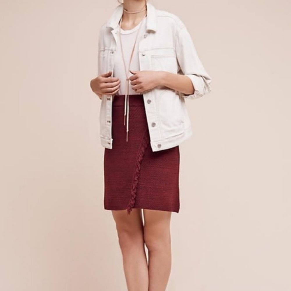 Anthro Maeve Fringe Skirt